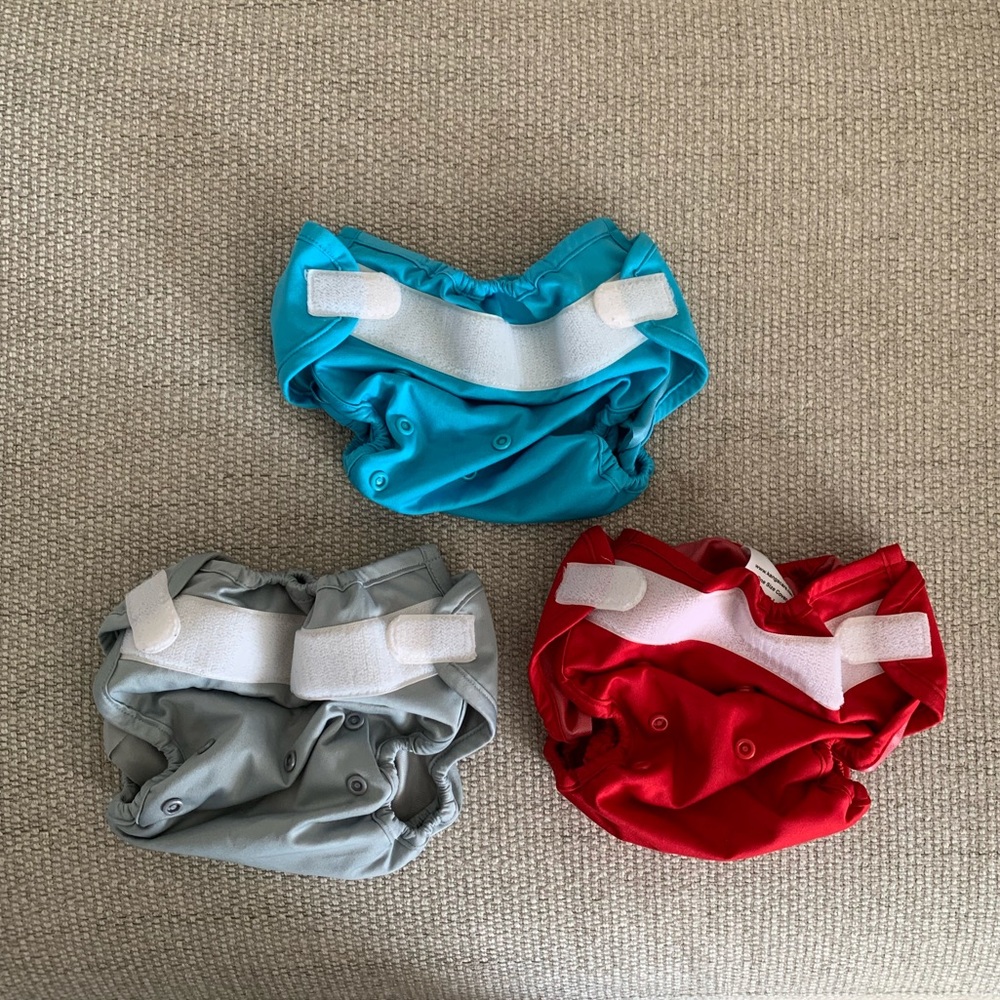 3 Used Kangacare Rumparooz Diaper Covers